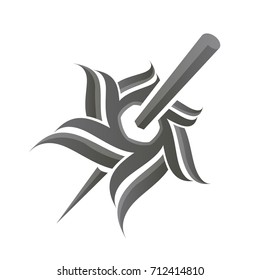 Vector Black Spinning Blaze Logo