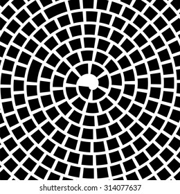 Vector Black Spiral Background. Hypnotic Monochrome Sripal Pattern