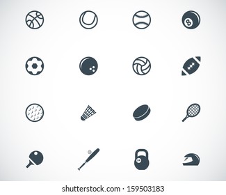 Vector black sport icons set