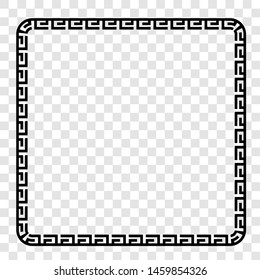 Vector Black Square Frame for Certificate, Placard or other China Related, at Transparent Effect Background
