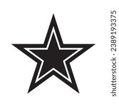 vector black star with cutout inline, tattoo stencil art old school style star shape with double outline illustration isolated white background traditional tatuaggio marie luciano 