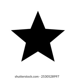 vector black star icon with white background