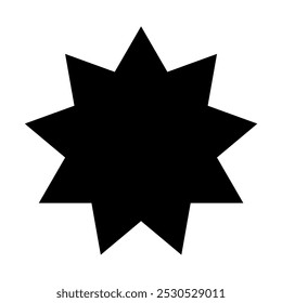 ícone de estrela preta vetorial com fundo branco