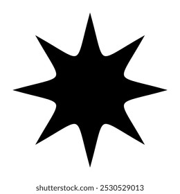vector black star icon with white background