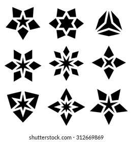 vector black star symbols