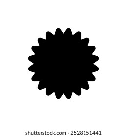 Vector black starburst, sunburst badge. Design element stamp.