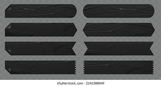 Vector black Stickers banners labels tags of different shapes template design