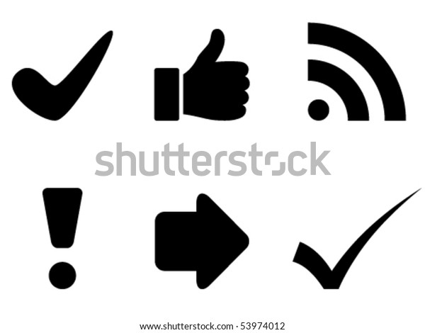 Vector Black Symbols Stock Vector (Royalty Free) 53974012