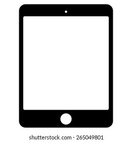 vector black tablet icon on white background. eps 10