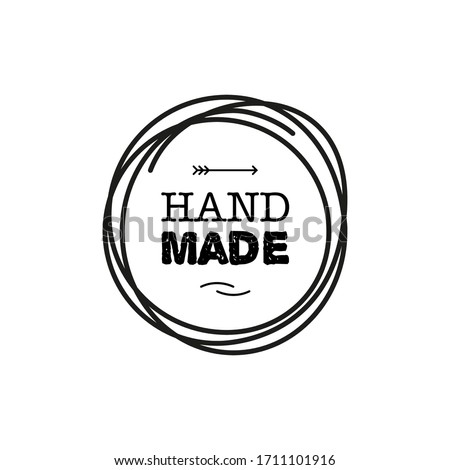 Vector black tags and badges with words and phrases on white background. Hand made. Perfect for your business. Vector illustration.