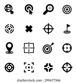 Vector black target icon set