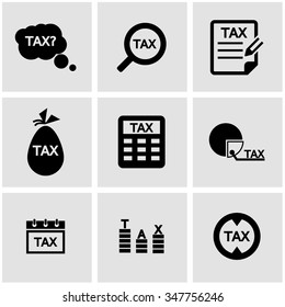 Vector Black Tax Icon Set.