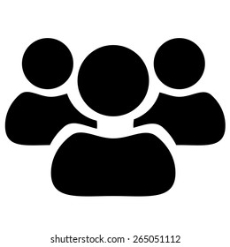 vector black team man icon on white background. eps 10