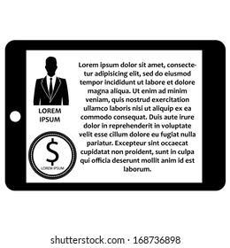 Vector Black Template For Coin Or Label Isolated