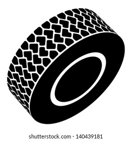 vector black terrain tyre symbol