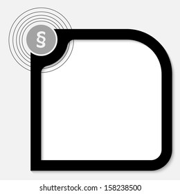 vector black text box with paragraph