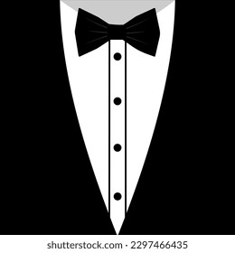 Vector black tie dinner suit tuxedo background