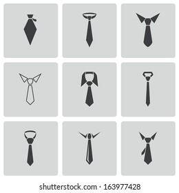 Vector black tie icons set