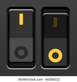 vector black toggle power switches