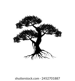 vector black tree of live icon on white background