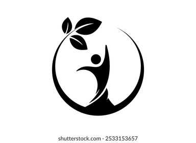 Árbol negro del Vector del icono vivo en la ilustración del fondo blanco
