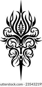 Vector Black tribal tattoo pattern