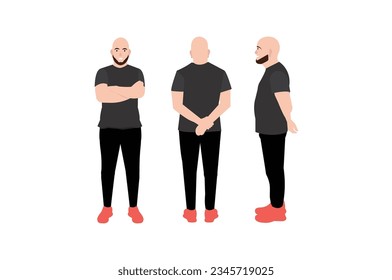 vector black T-Shirt bouncer set