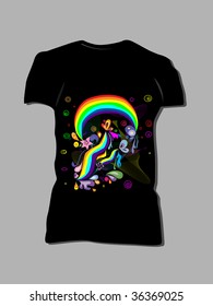 vector black t-shirt design