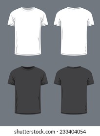 vector black T-shirt icon on gray background