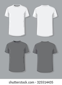 vector black T-shirt icon on gray background