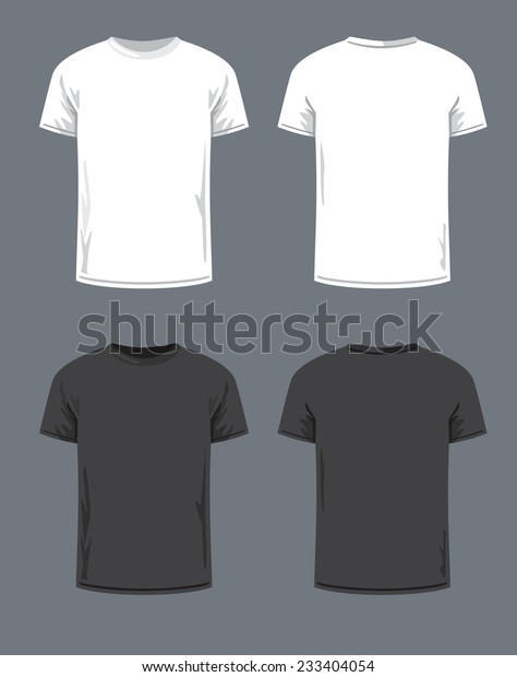 Vector Black Tshirt Icon On Gray Stock Vector (Royalty Free) 233404054 ...