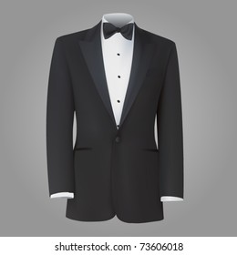 Vector Black Tuxedo Dinner Jacket