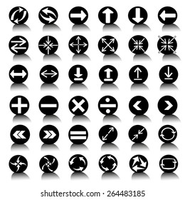 vector black universal web icons set