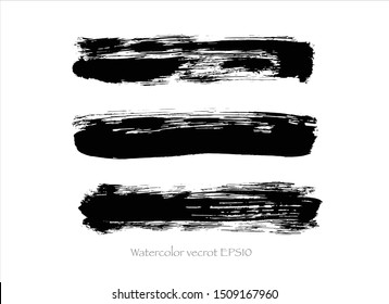 vector black watercolor creative illustration.