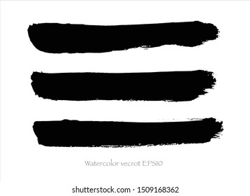 vector black watercolor creative illustration.