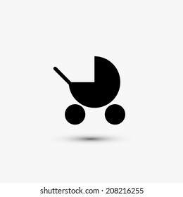 Vector black web icon on white background. Eps10