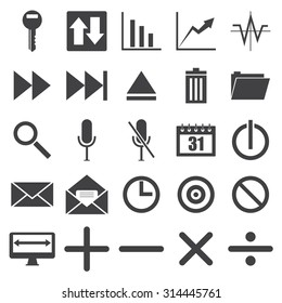 Vector Black Web icons, Business icons and Technology icons on the white, Vector Illustration EPS 10.