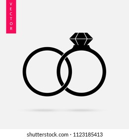 Two Bonded Wedding Rings Marriage Proposal Stock Vector (Royalty Free ...