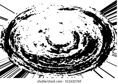 Vector black and white abstract blot. Design element