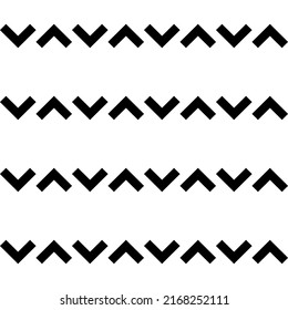Vector. Black and white abstract ethnic seamless pattern. Background of angle brackets. Mosaic. Design of packaging paper, textile printing, web design, cover, advertising and typographic products.