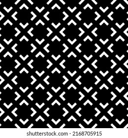 Vector. Patrón abstracto de raza negra y blanca sin fisuras. Fondo de los corchetes angulares. Mosaico. Diseño de papel de embalaje, impresión textil, diseño web, portada, publicidad y productos tipográficos.