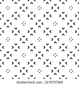 Vector. Black and white abstract ethnic seamless pattern. Background of angle brackets. Mosaic. Design of packaging paper, textile printing, web design, cover, advertising and typographic products.