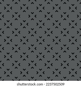 Vector. Black and white abstract ethnic seamless pattern. Background of angle brackets. Mosaic. Design of packaging paper, textile printing, web design, cover, advertising and typographic products.
