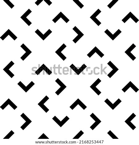 Vector. Black and white abstract ethnic seamless pattern. Background of angle brackets. Mosaic. Design of packaging paper, textile printing, web design, cover, advertising and typographic products.