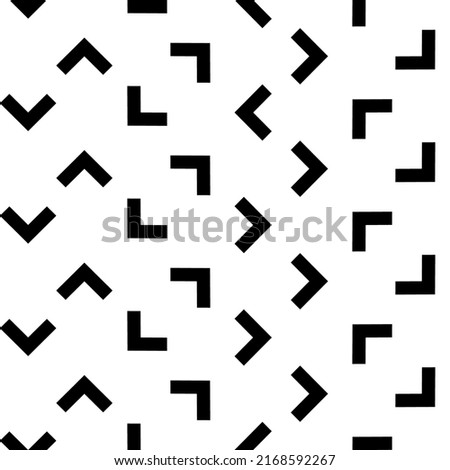 Vector. Black and white abstract ethnic seamless pattern. Background of angle brackets. Mosaic. Design of packaging paper, textile printing, web design, cover, advertising and typographic products.