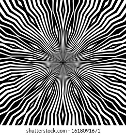 Vector - Black and white abstract flower background.Bursting,Radial,radiating pattern.