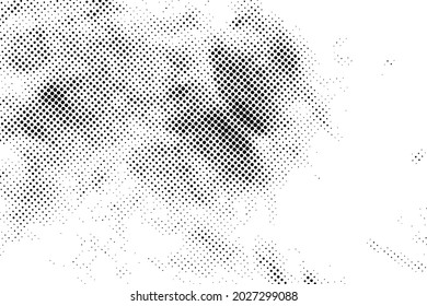 Vector black and white abstract halftone texture effect.	