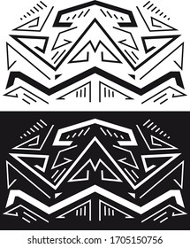 Vector black and white abstract ornament