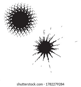 Vector black and white abstract sun circles