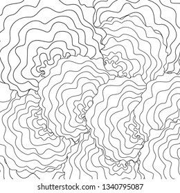 Vector black white abstract wave hair background